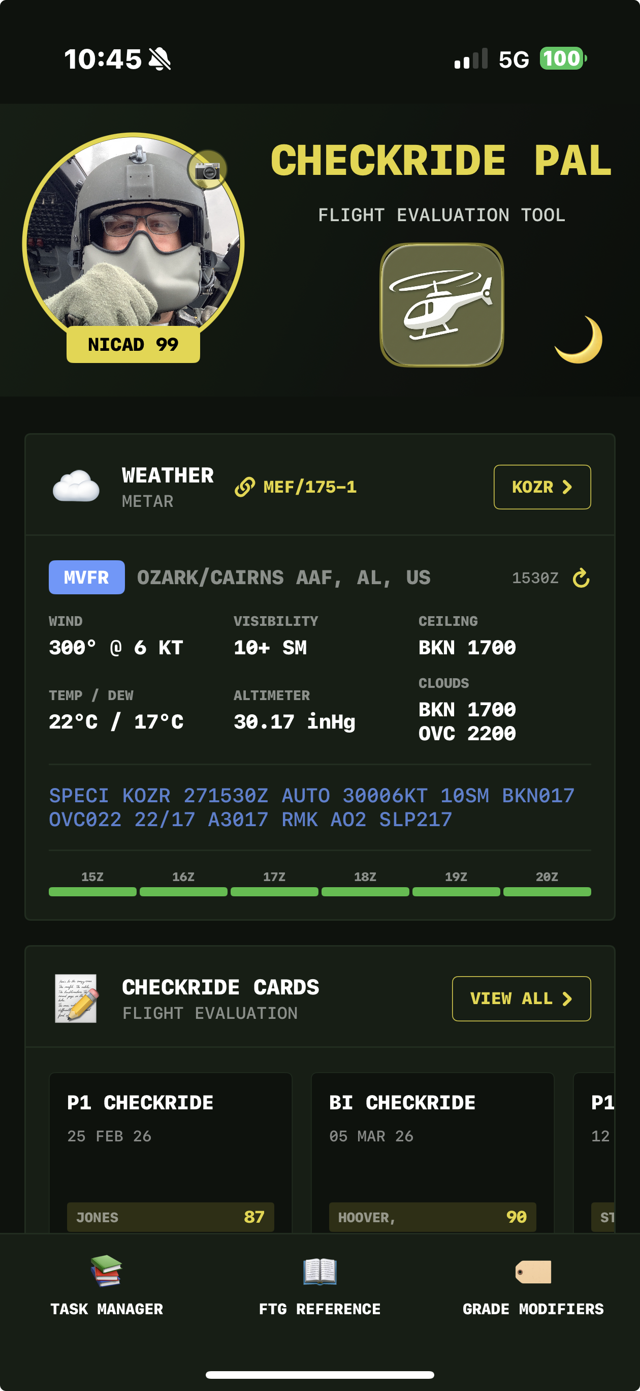 Checkride Pal Dashboard